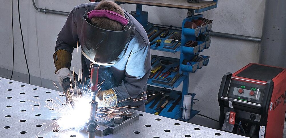 Schweissen in der Lernfabrik