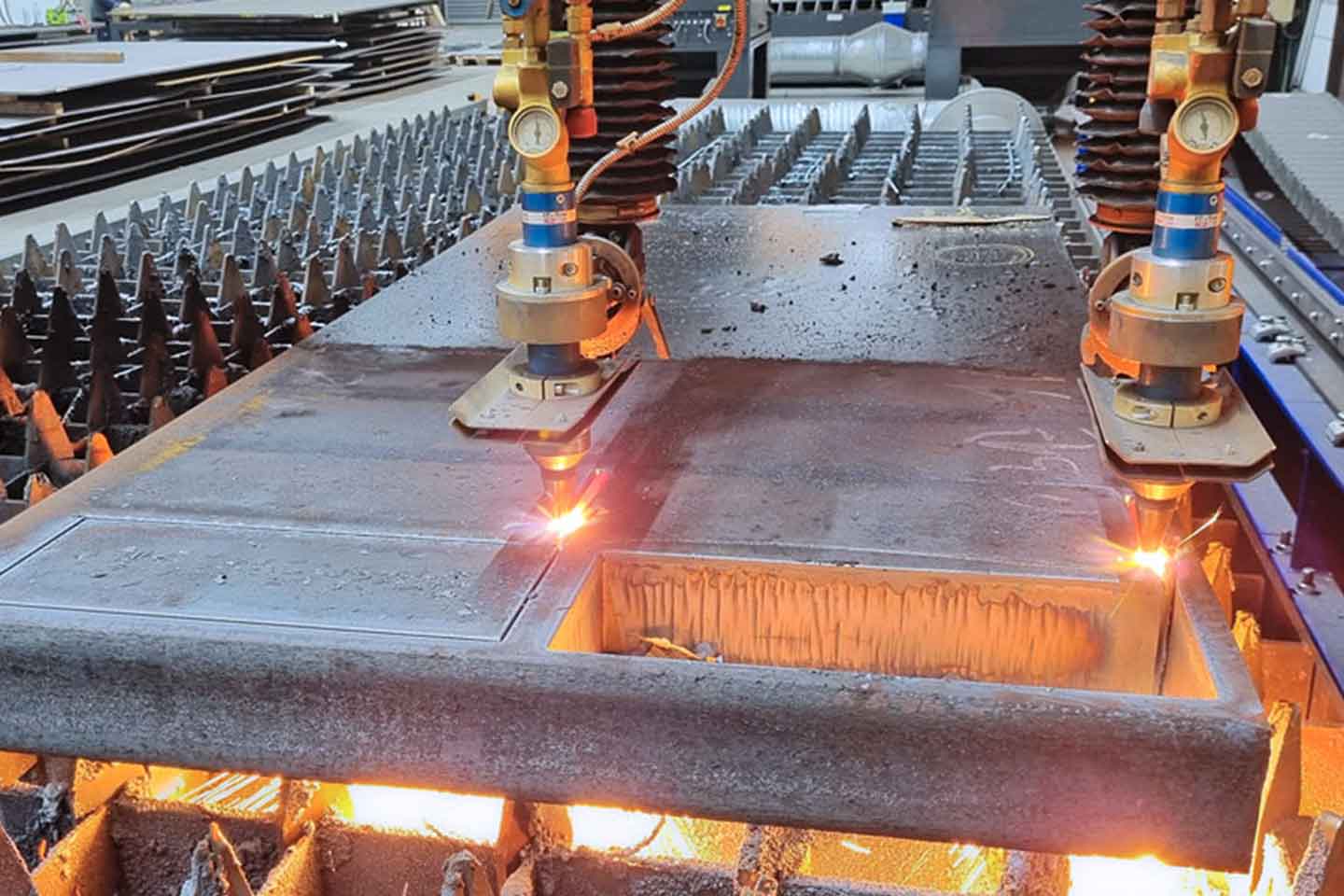 CNC-gesteuertes Brennschneiden Schneidevorgang