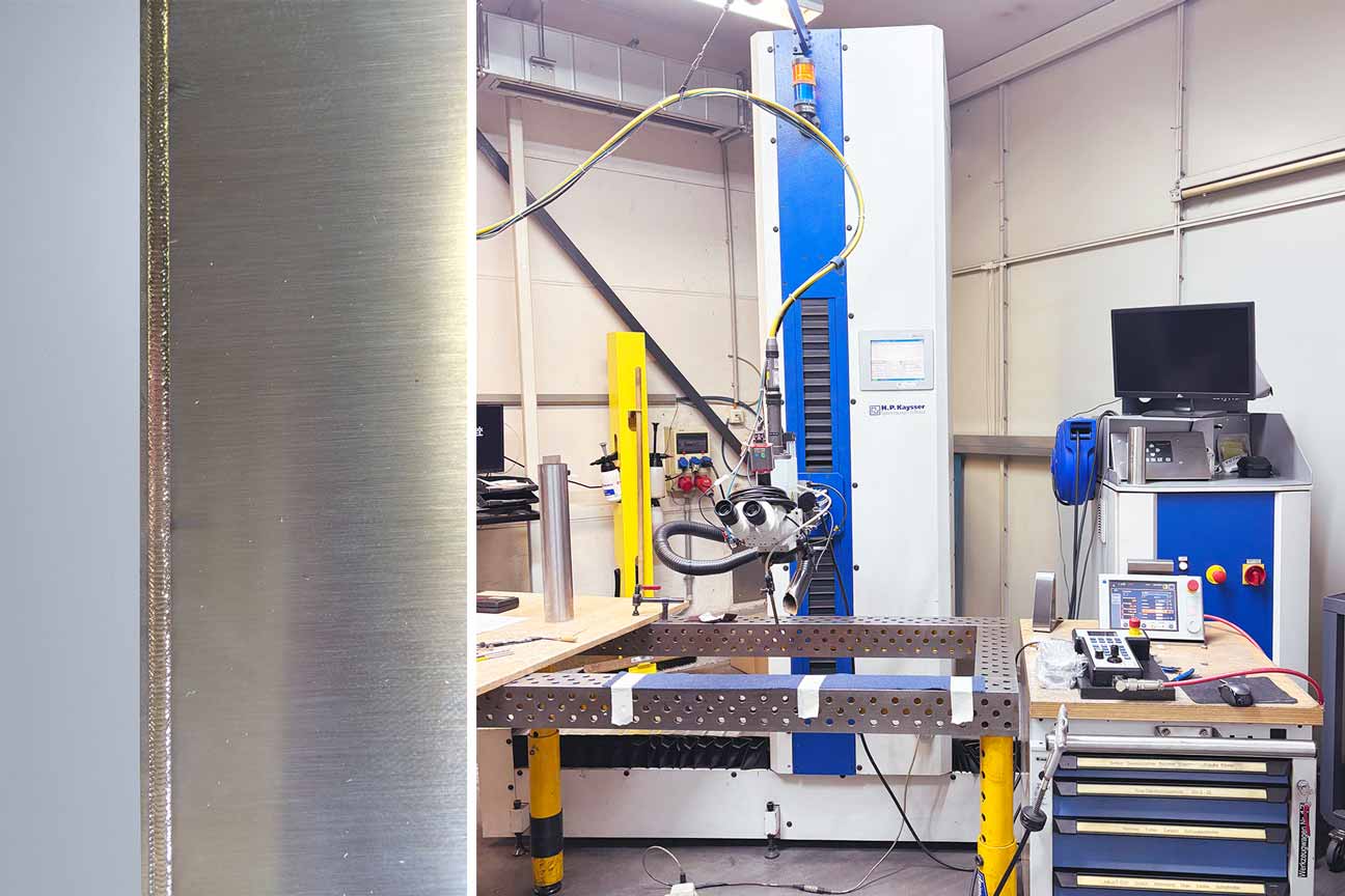 Bildcollage zu geschweißten Dünnblechen