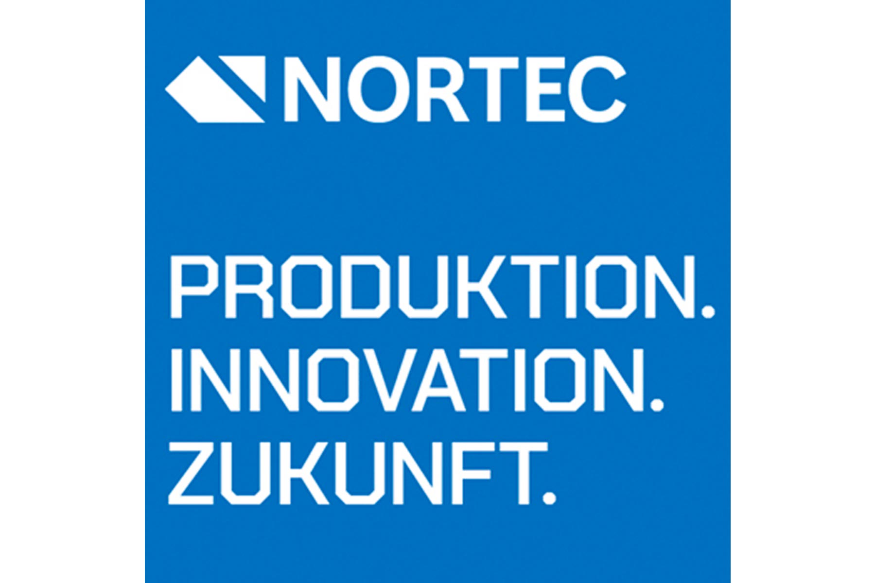 Logo Messe Nortec mit Slogan "Produktion. Innovation. Zukunft."