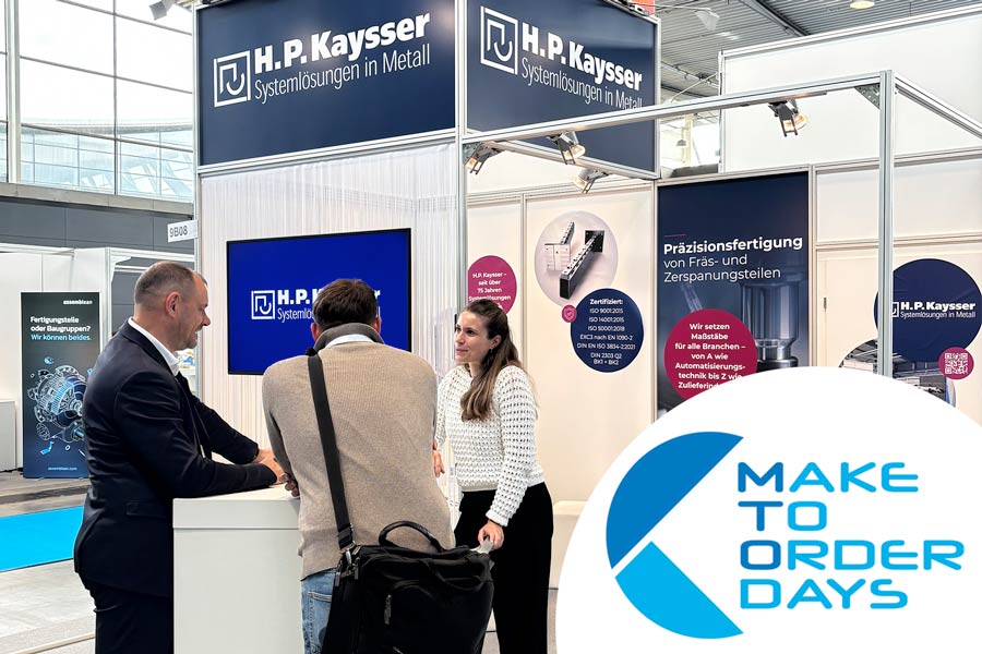 H.P. Kaysser Messestand auf den Make-to-Order Days in Stuttgart 